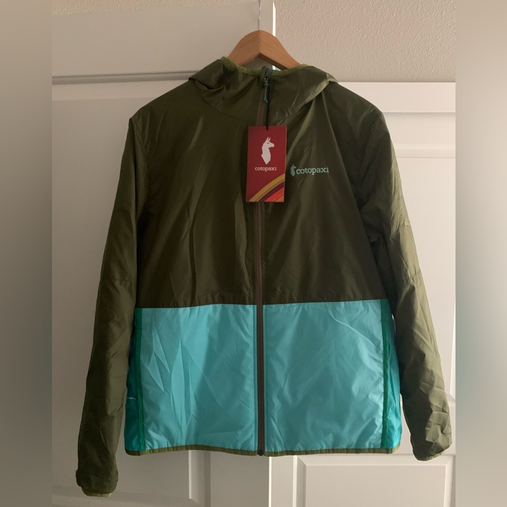 Cotopaxi Teca Cálido hooded reversible jacket - Olive and Aqua